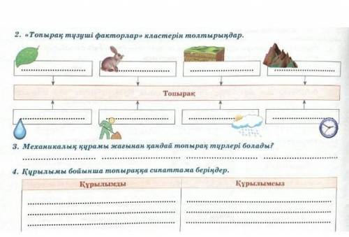 Топырақ түзуші факторлар қасиеттерін толтырыңдар көмектесінші өтініш ​