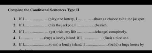 Complete the conditional sentence Tupe ​