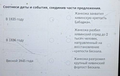 Взаимоотношения казахов со среднеазиатскими государствами в 40-60-е годы XIX века. Урок 2Соотнеси да