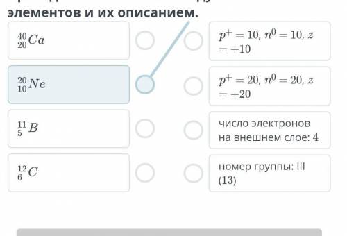 Проведи соответствие между атомами элементов и их описанием​