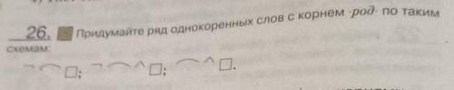 Придумайте ряд однокоренных слов с корнем род по таким схемам тут легко но я не понимаю