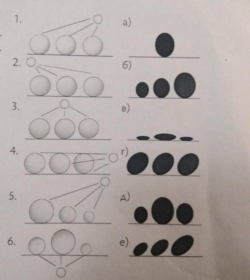 Найди пару Соедини с щью линий изображе-ния мячей и их теней.К какому рисункуудалось подо-брать пару
