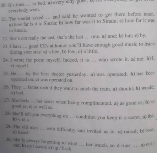 Choose the right answers only ,not whole question !