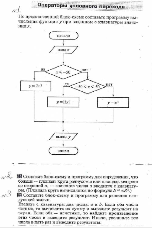 с информатикой . Составьте программу по заданию