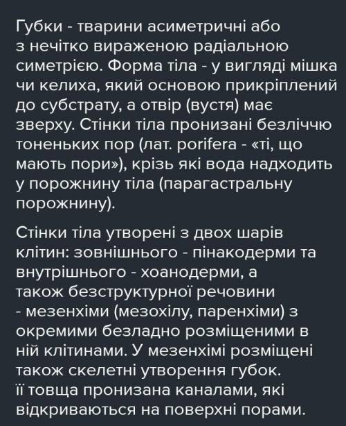 Сформулюй припущення щодо того, чому губки живуть лише у воді. Обґрунтуйсвою думку.​