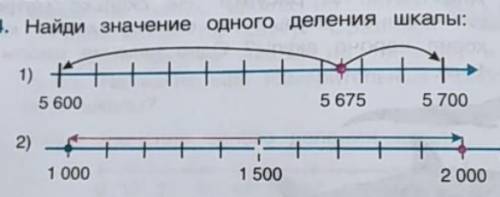 4. Найди значение одного деления Шкалы:​