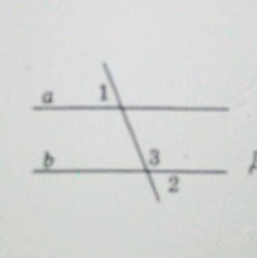 На рисунку прямi a i впаралельні, кут 1дорівнює 60°. Тоді кутЗ дорівнює:​