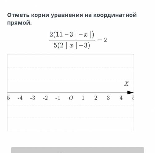 Отметь корни уравнения на кординатной прямой