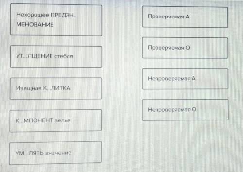 Какая буква пишется вместо пропуска? (нужно соединить слово с подхоящим ответом) ​