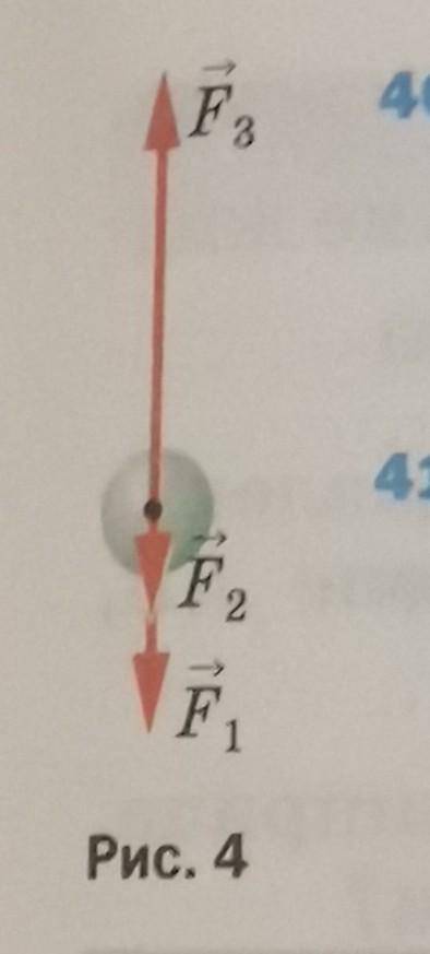 Определите и изобразите графически равнодействующею трёх сил, приложенных к телу (рис 4), если F1 =