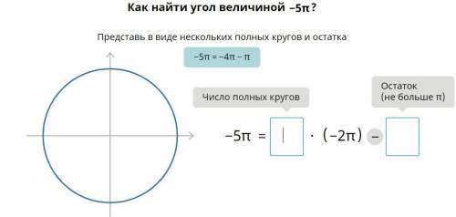 как найти угол величиной -5π