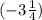 ( - 3 \frac{1}{4} )