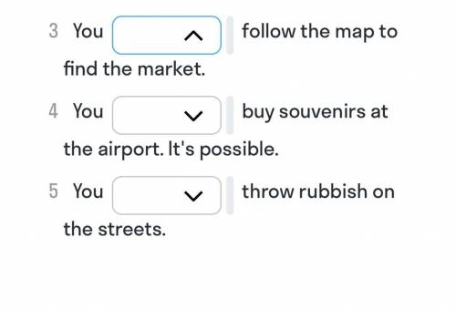 3 You find the market. 4 You follow the map to buy souvenirs at the airport. It's possible. 5 You th