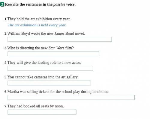 Rewrite the sentences in the passive voice