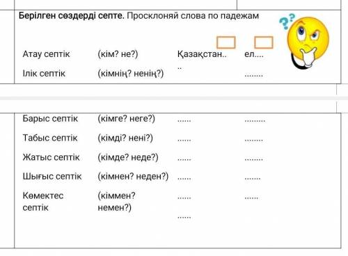 Просклоняй слова по падежам сделайте​