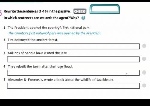 Rewrite the sentences (1-10) in the passive ​