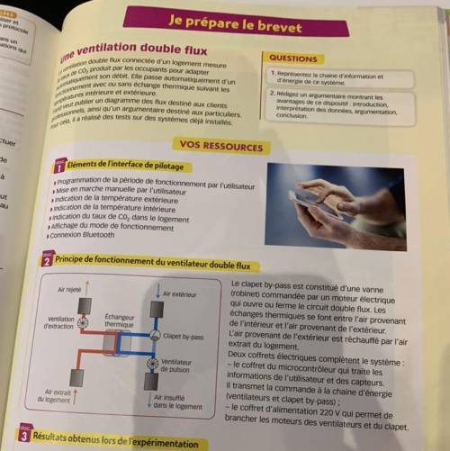 1. Représentez la chaine d'information et d'énergie de ce système. t d'un t les 2. Rédigez un argume