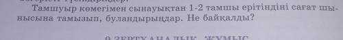 Тамшуыр көмегімен сынауықтан 1-2 тамгы сағат шынысына тамызыңдар не байқалады?? ​