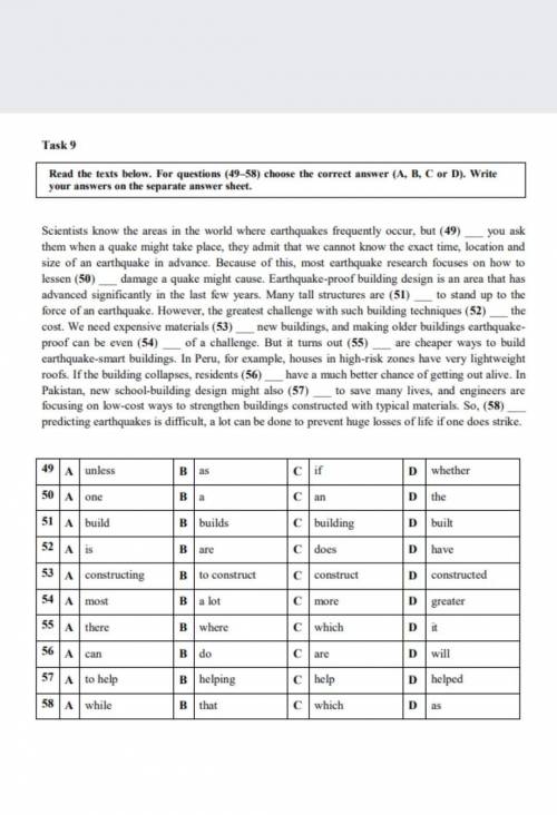 кe the correct аnswer (a, b, c or d). write your answers on the separate answer sheet.​