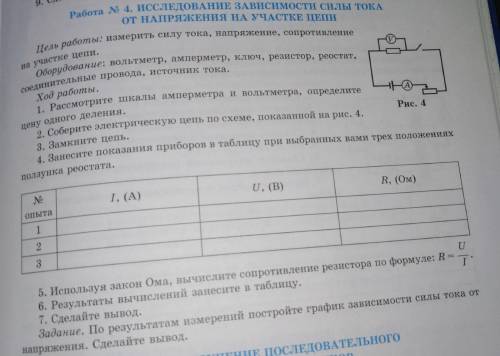 Лабораторная работа№4 Исследование зависимости силы тока от напряжения на участке цепи