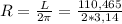 R = \frac{L}{2\pi } =\frac{110,465}{2*3,14}