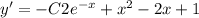 y' = - C2 {e}^{ - x} + {x}^{2} - 2x + 1