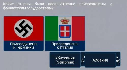 Какие страны были насильственно присоединены к фашистским государствам?