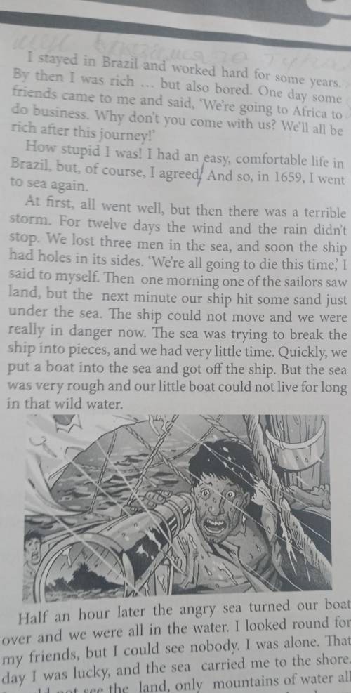 1 Read the first extract. Answer the questions. 1 Where does Robinson Crusoe live at first?2 Where d