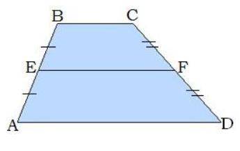 Дано: AE=EB, CF=FD; BC= 20 м; AD= 24 м. Найти: EF. ответ: EF= м.