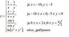 Написать программу для вычисления y и z значения (на языке C/C++) ja - это если citos gadijumos - в