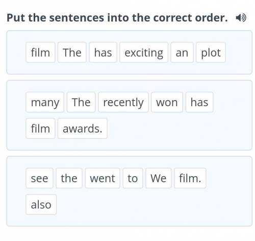 Put the sentences into the correct order​