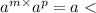 {a}^{m \times} {a}^{p} = a <