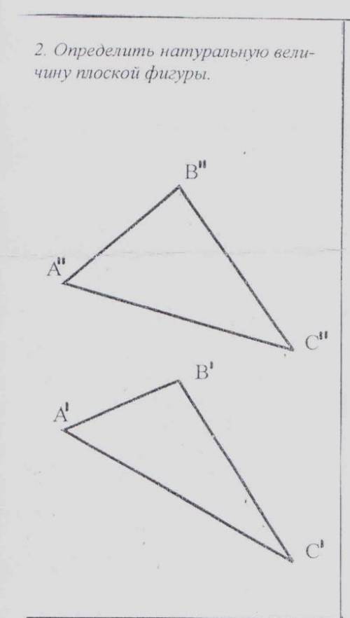 Определить натуральную величину плоской фигуры​