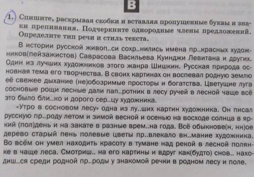 Спишите, раскрывая скобки и вставляя пропущенные буквы и знаки препинания. Подчеркните однородные чл