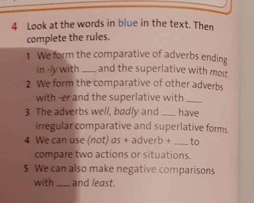 Look at the words in blue in the text. Then complete the rules. ​