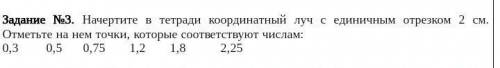 Задание №3. Начертите в тетради координатный pi * y ^ 4 с единичным отрезком 2 см. Отметьте на нем т