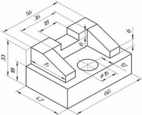 Спроектируйте на 2д плоскости с трех сторон: вид спереди, сверху, сбоку.