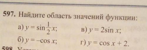 Найдите область значений функции