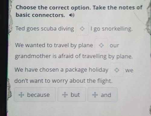 Ted goes scuba diving © 1go snorkelling. We wanted to travel by plane •ourgrandmother is afraid of t