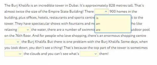 1 задание,в 5ти закрепленных файлах, что бы удобней было Read about a tower in Dubai. For each gap t