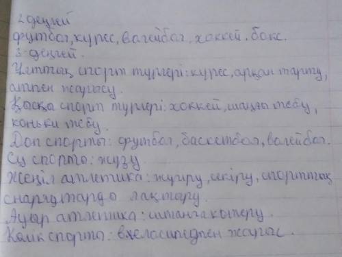 Мəтіндегі спорт терминдерін теріп жазып, Спорт терминдері сөздігінің көмегімен түсініктеме беріңде