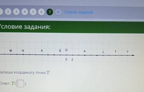 Запишите координаты точки T ответ T( ...)​