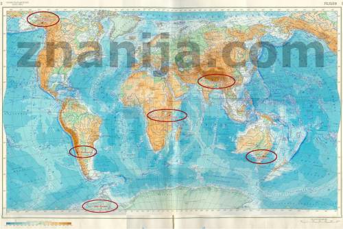 Определить координаты 5 горных вершин на разных материках​