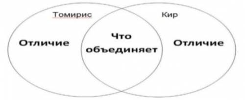 Из предложенных ключевых слов выбрать те, которые относятся к Киру и те, которые относятся к Томирис