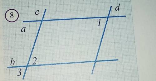 Найдите угол 2 и угол 3, если на рисунке 8 a||b,c||d и угол поставлю​