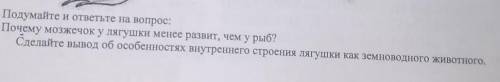 Сделайте вывод об особенностях внутреннего строения лягушки как земноводные животные​