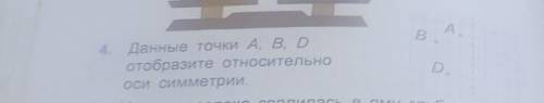 Даны точки A B D отобразите относительно оси симметрии