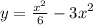 y = \frac{ {x}^{2} }{6} - {3x}^{2}