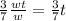 \frac{3}{7} \frac{wt}{w} = \frac{3}{7} t