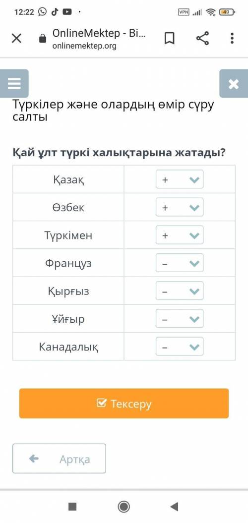 Қай ұлт түркі халықтарына жатады?